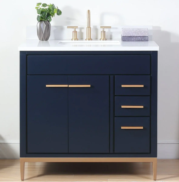 Modern Bathroom Vanity Cabinet Solid Wood 36inch